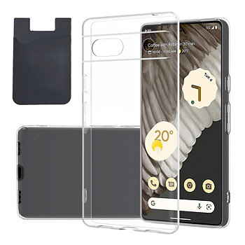 Google Pixel 7 Case & Card Holder - Protection & Convenient Card Management - Black
