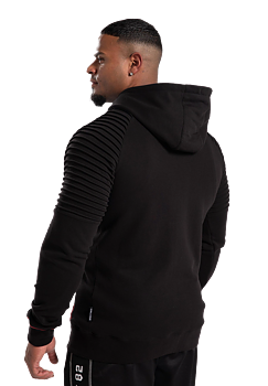 Georgia Zipped Hoodie, black