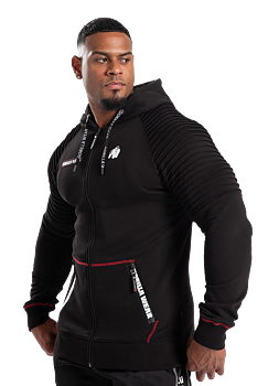 Georgia Zipped Hoodie, black