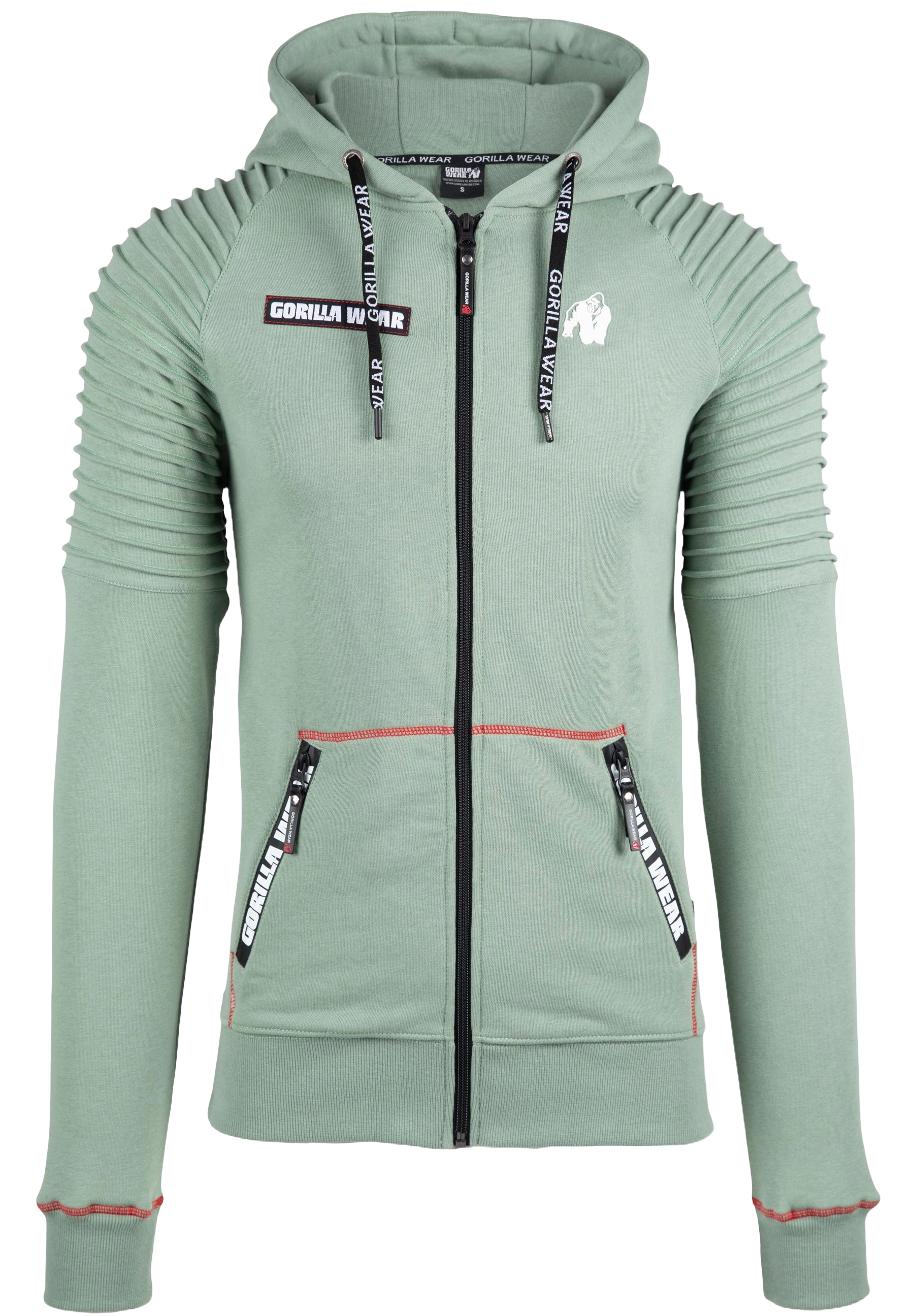 Georgia Zipped Hoodie, green bay - 4