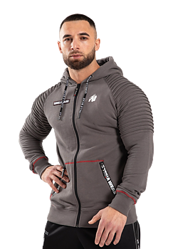 Georgia Zipped Hoodie, grey