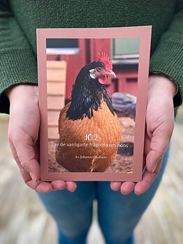 Boken "102 av de vanligaste frågorna om höns" av Johanna Olofsson