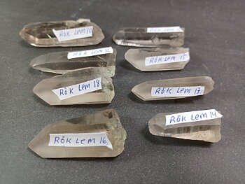 Rökig (Rökkvarts)  Lemurian kristaller(Lemurian Quartz)  - Seed Crystal   - 10-20gram