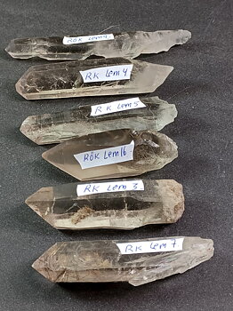 Rökig (Rökkvarts)  Lemurian kristaller(Lemurian Quartz)  - Seed Crystal ,  20 -30gram