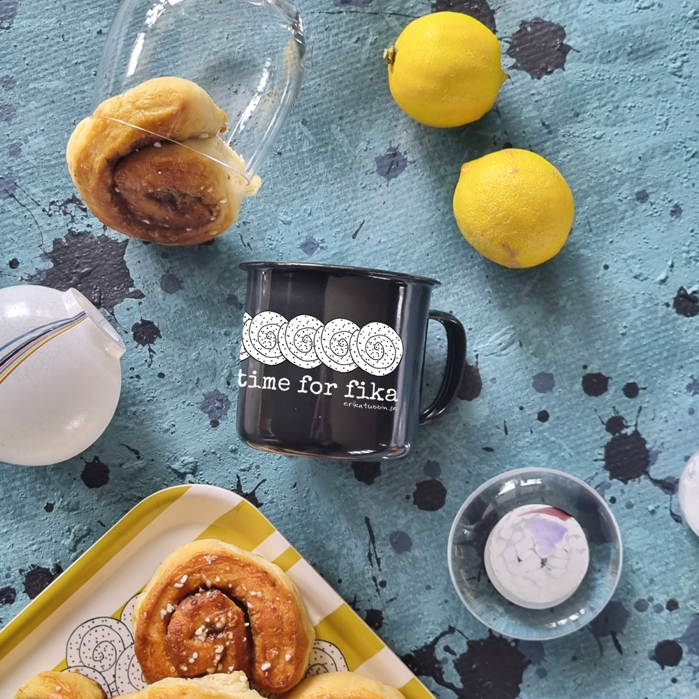 enamel mug FIKA CINNAMONBUN - 3