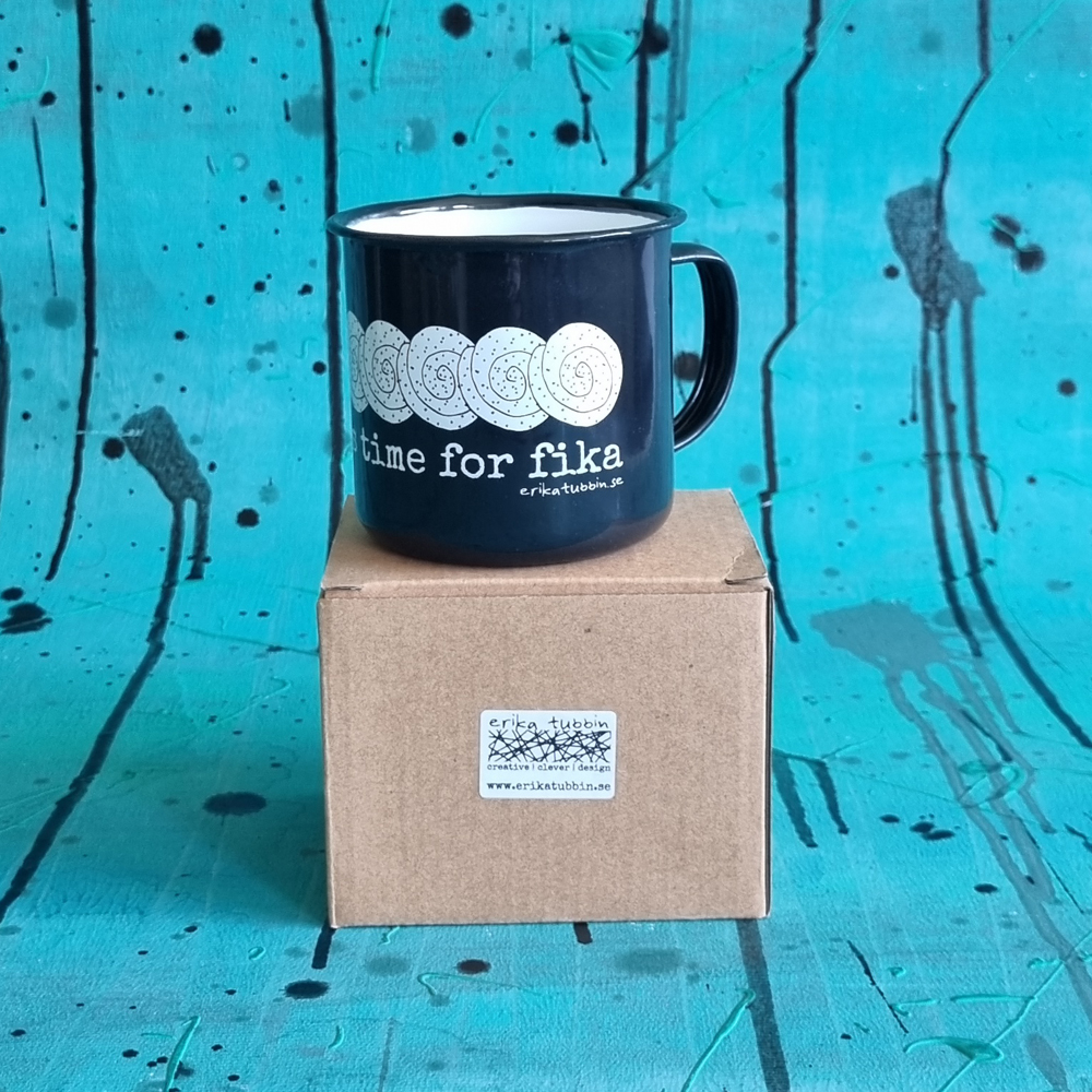 enamel mug FIKA CINNAMONBUN - 5