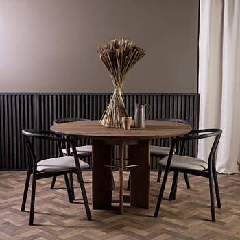 Velvet FAN Round Fan Dining Table  - Ash (several choices) - Kristensen & Kristensen