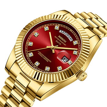Nibosi Day-Date Gold Red