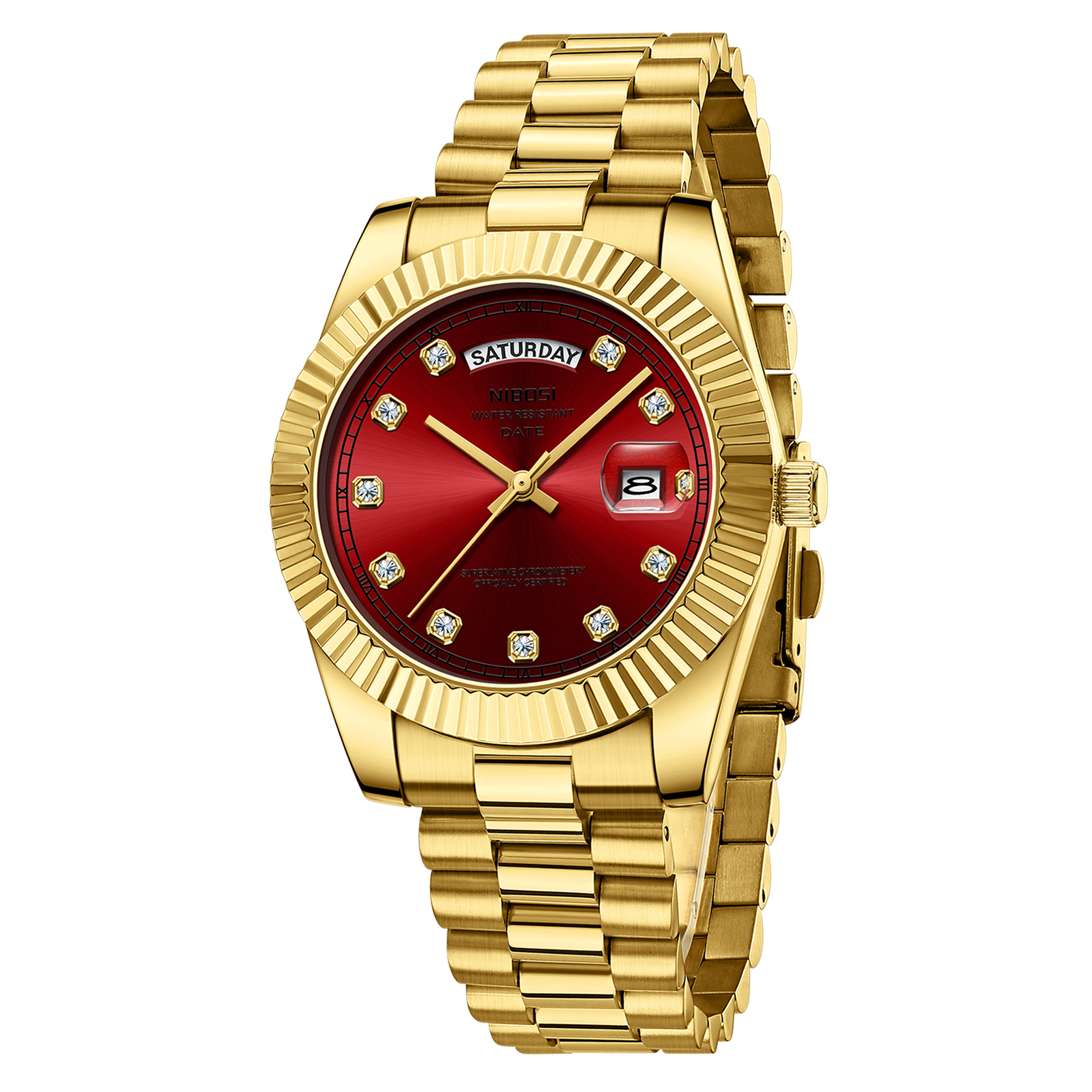 Nibosi Day-Date Gold Red - 3