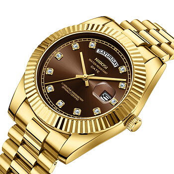 Nibosi Day-Date Gold Brown