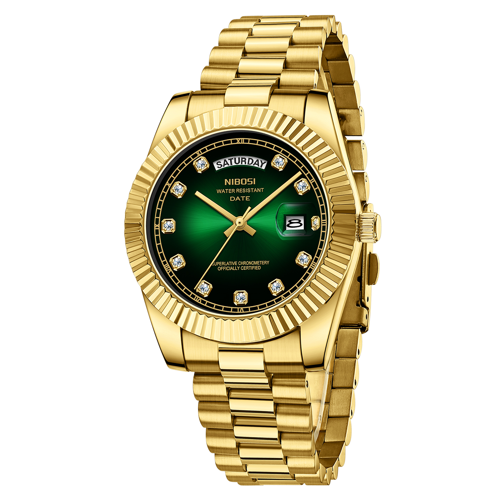 Nibosi Day-Date Gold Green - 3