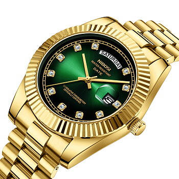 Nibosi Day-Date Gold Green