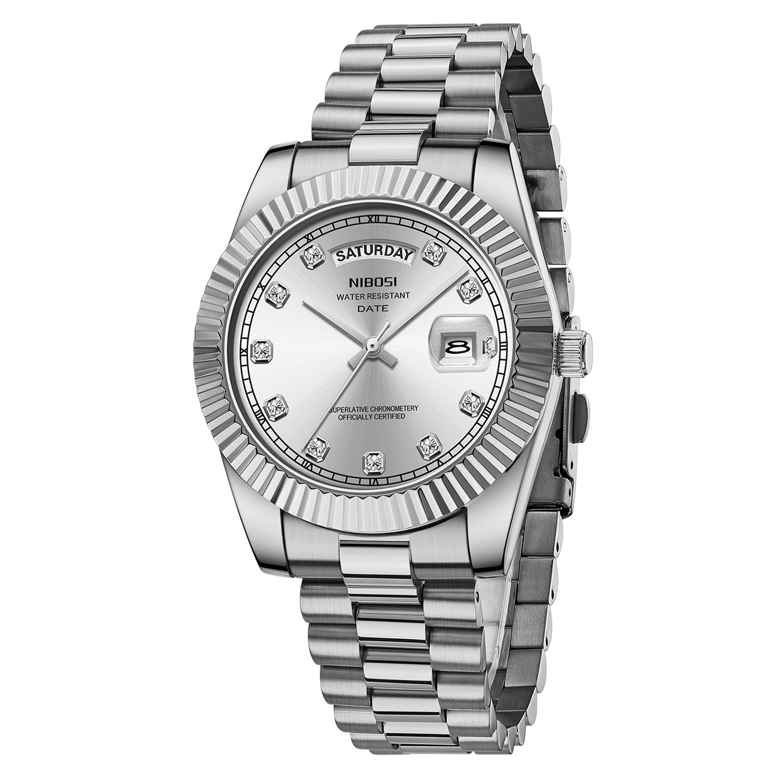 Nibosi Day-Date Silver - 3