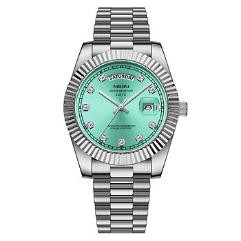 Nibosi Day-Date Silver Teal