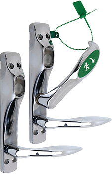 Assa Abloy Nödutrymningsbeslag 179A S4 cylinderskylt komplett krom