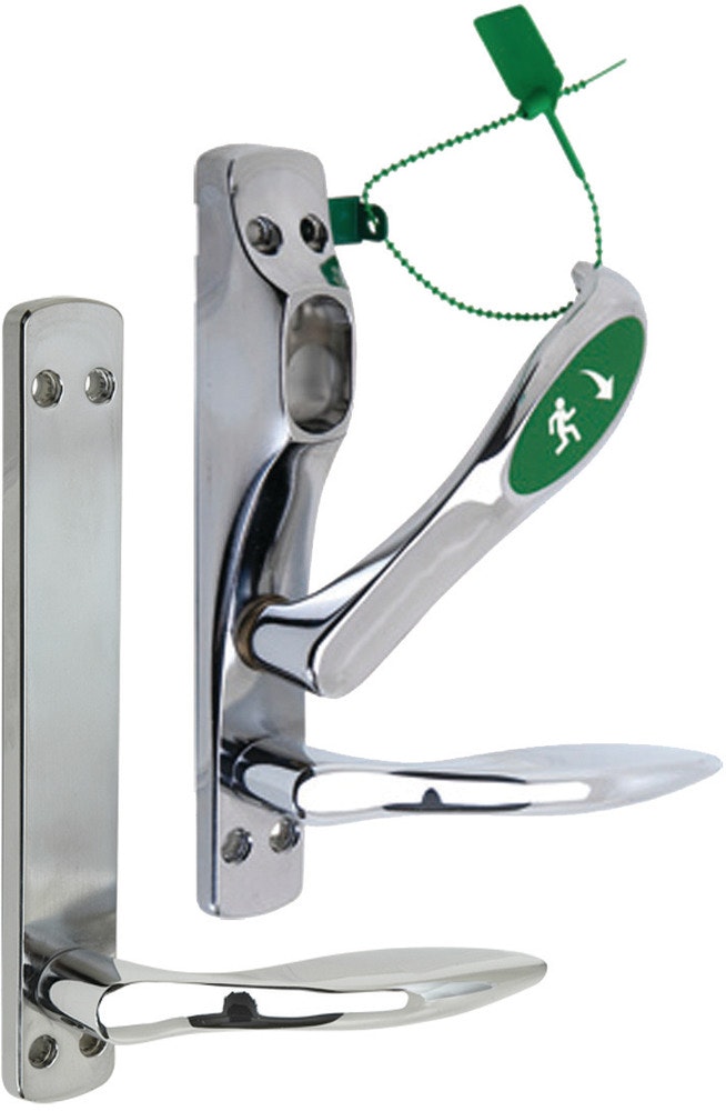 Assa Abloy Nödutrymningsbeslag 179A S4 täckskylt krom komplett