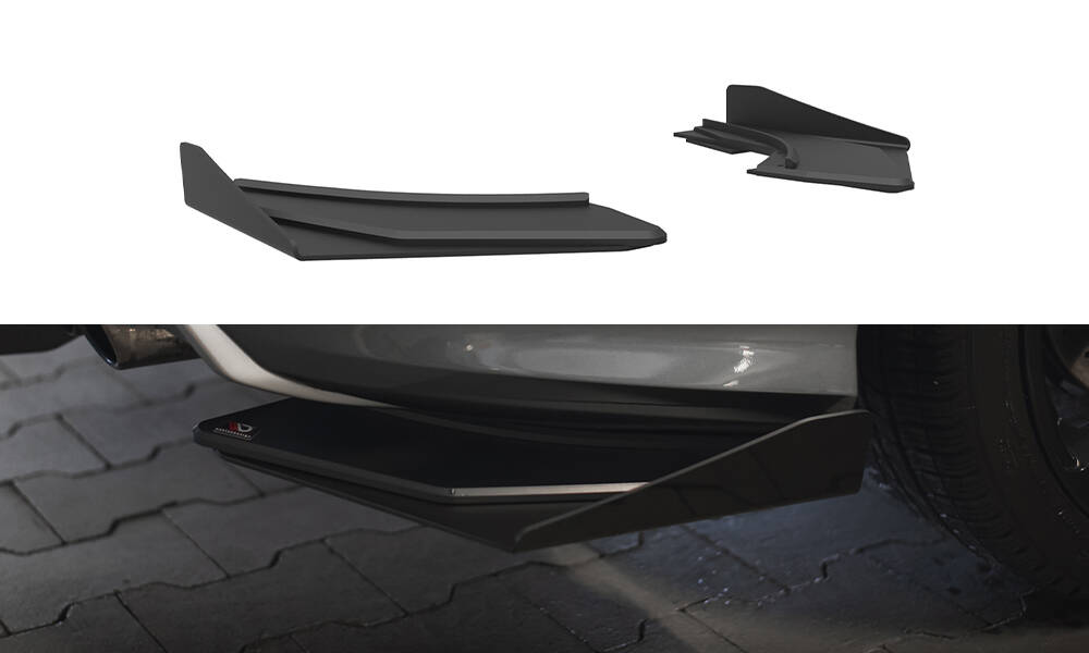 Maxton - STREET PRO REAR SIDE SPLITTERS + FLAPS AUDI S3 SEDAN 8V