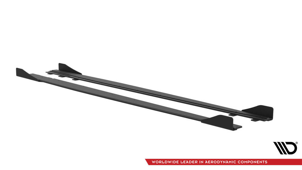 Maxton - STREET PRO SIDE SKIRTS DIFFUSERS + FLAPS AUDI S3 / A3 S-LINE SEDAN 8V - 5
