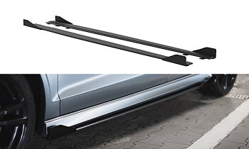 Maxton - STREET PRO SIDE SKIRTS DIFFUSERS + FLAPS AUDI S3 / A3 S-LINE SEDAN 8V