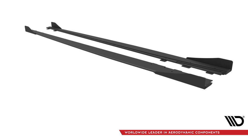 Maxton - STREET PRO SIDE SKIRTS DIFFUSERS + FLAPS AUDI S3 / A3 S-LINE SEDAN 8V - 6