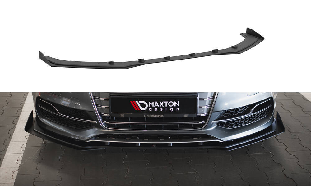 Maxton - STREET PRO FRONT SPLITTER + FLAPS AUDI S3 / A3 S-LINE SEDAN 8V