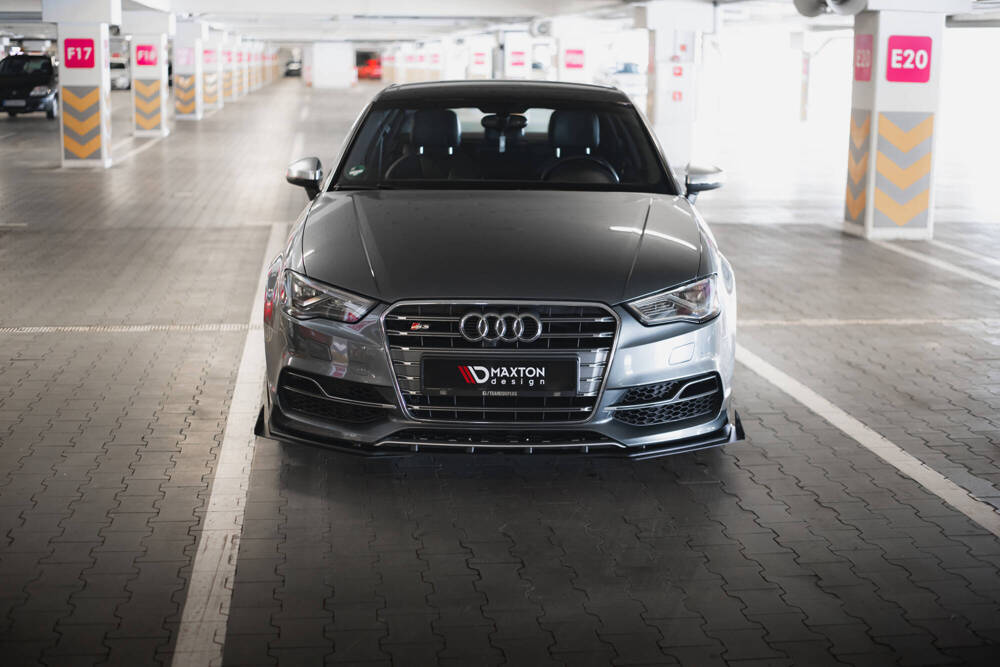 Maxton - STREET PRO FRONT SPLITTER + FLAPS AUDI S3 / A3 S-LINE SEDAN 8V - 2