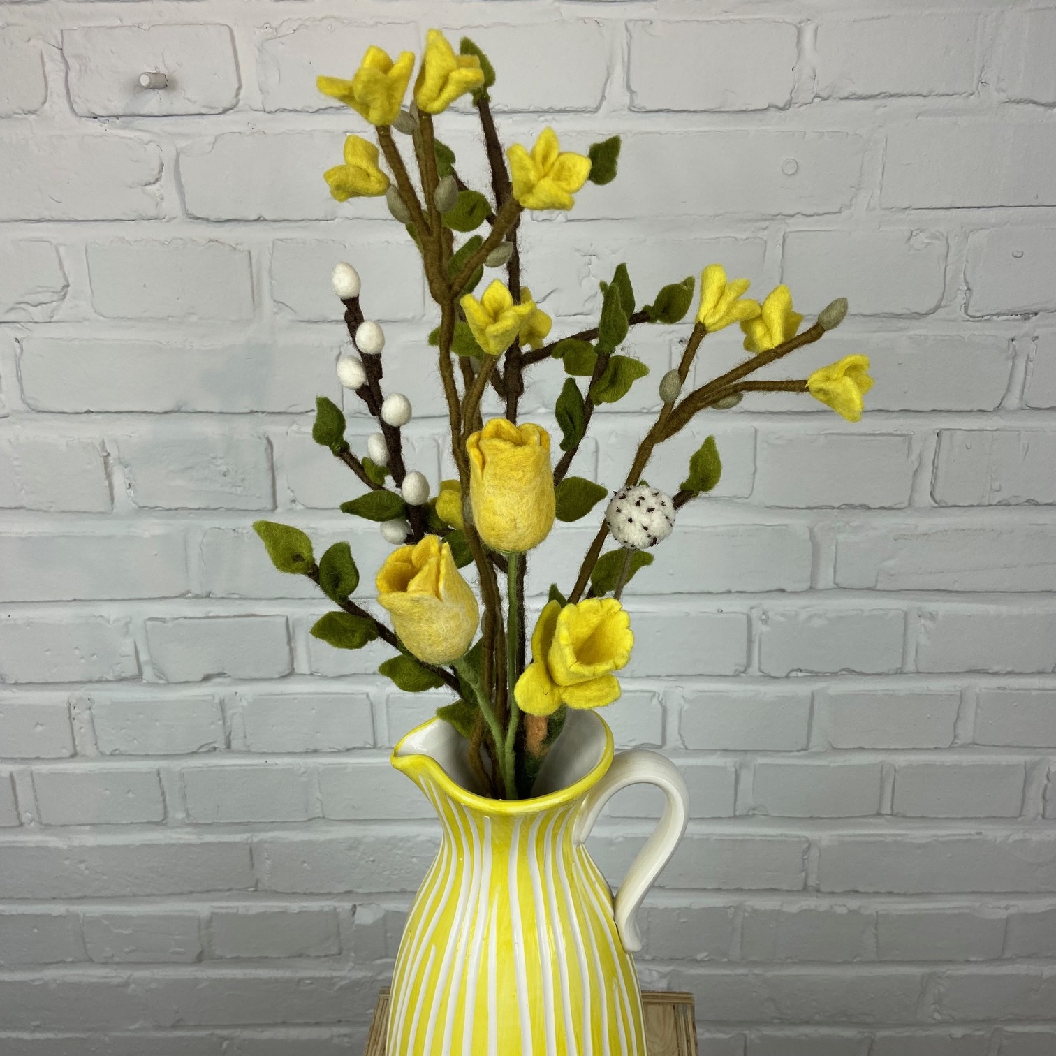 Osterblumenstrauß aus Wolle - 3