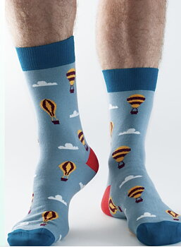 Blue Ballons Bamboo Socks 