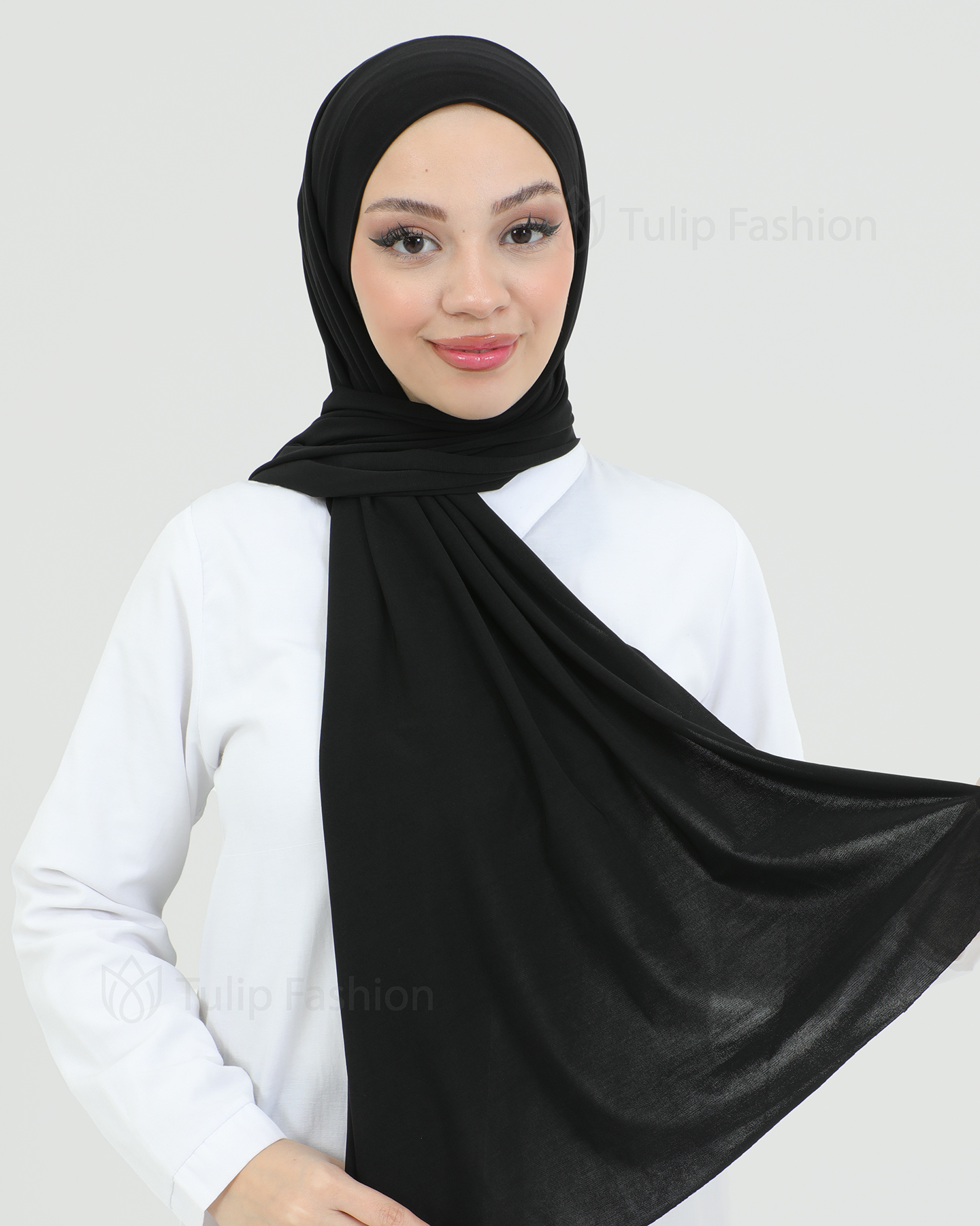 Hijab - Instant lycra with band - Black