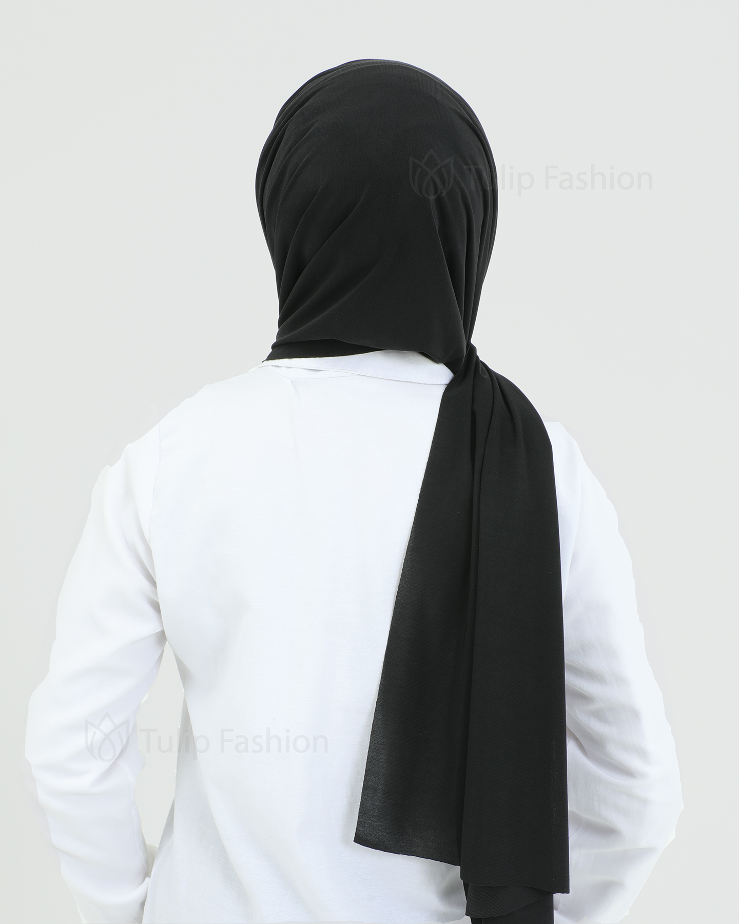 Hijab - Instant lycra with band - Black - 4