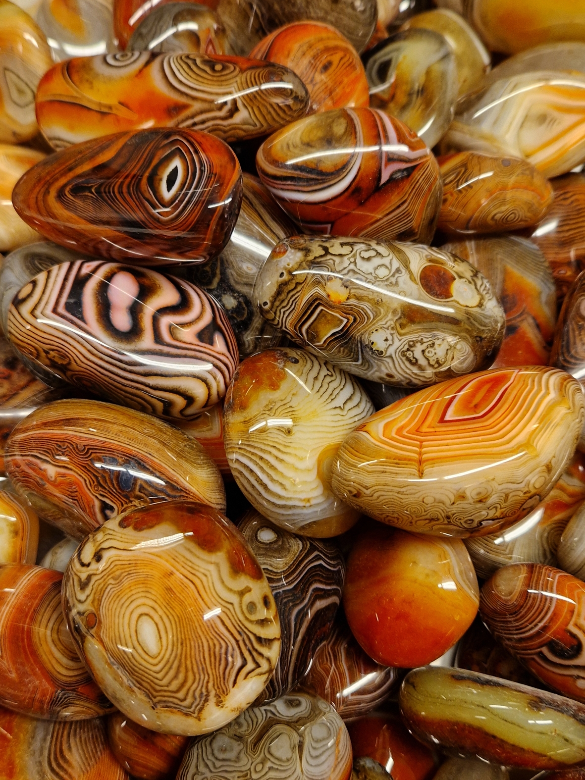 Silk Banded Agat / Crazy Agat - Trumlad - 3