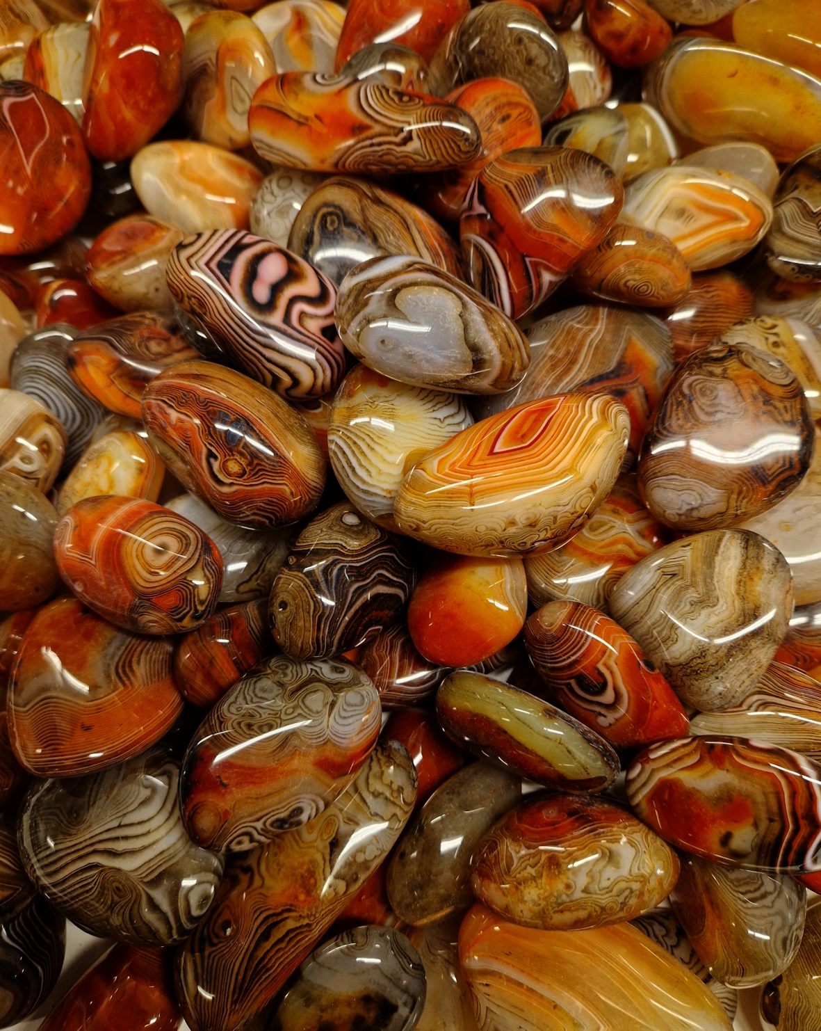 Silk Banded Agat / Crazy Agat - Trumlad - 2