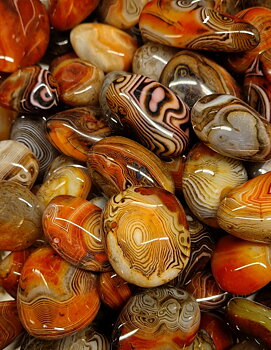 Silk Banded Agat / Crazy Agat - Trumlad