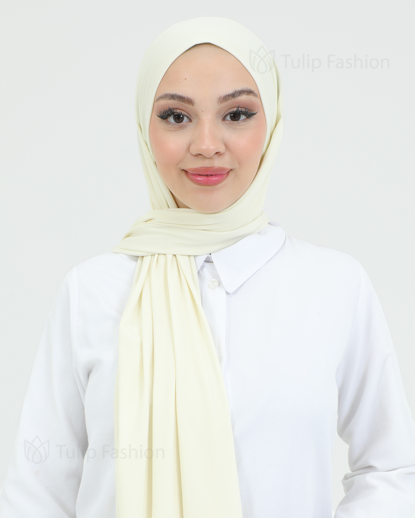 Hijab - Instant lycra with band - Cream