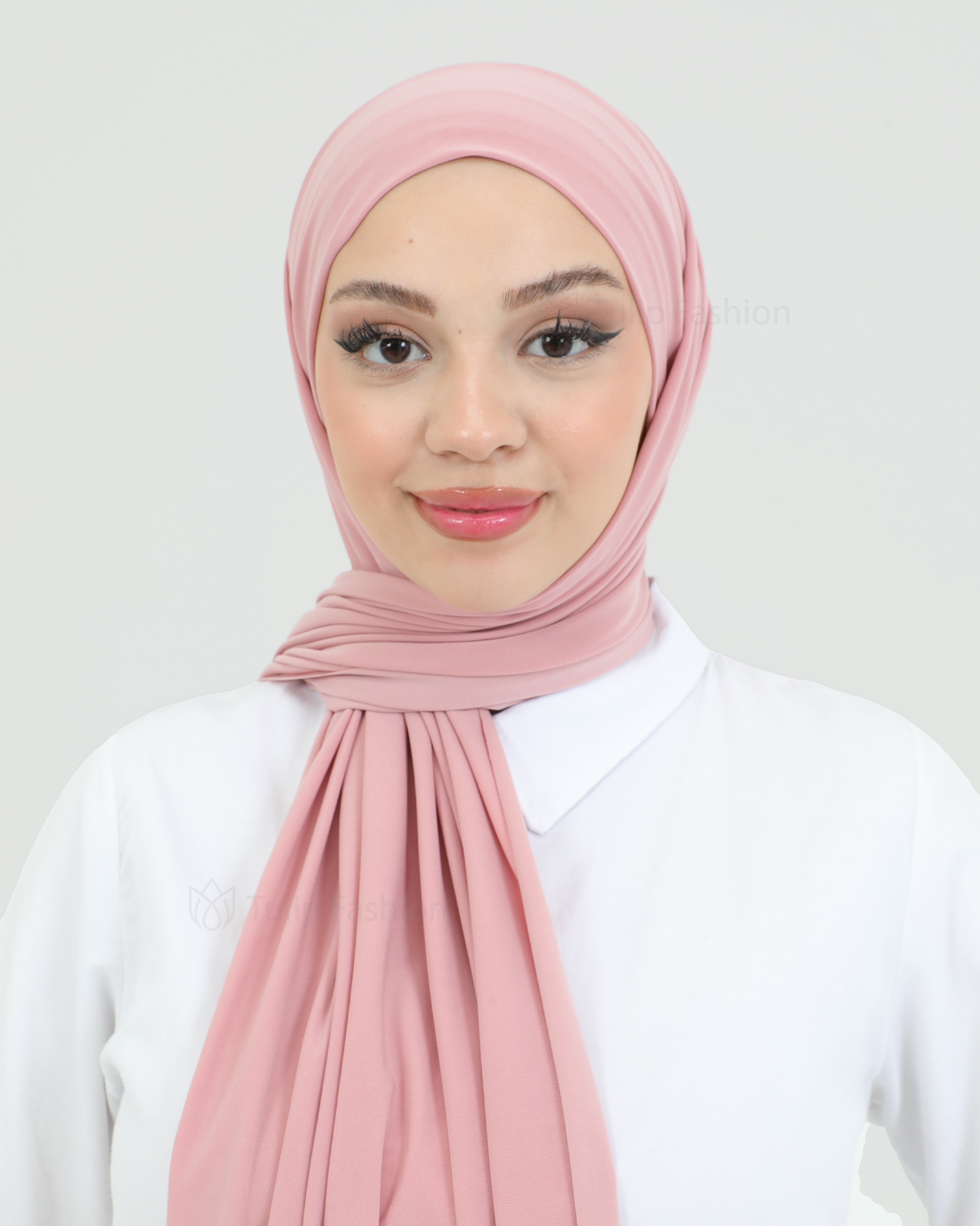 Hijab - Instant lycra with band - Light Pink - 2