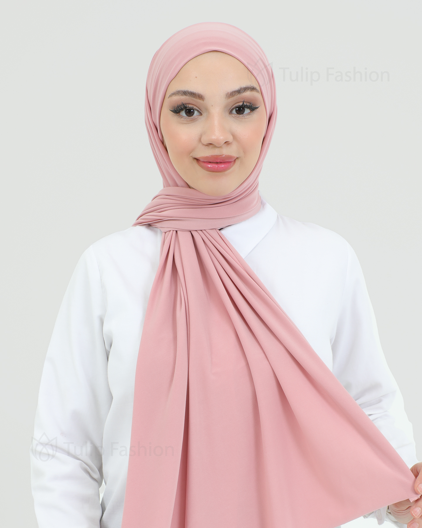 Hijab - Instant lycra with band - Light Pink