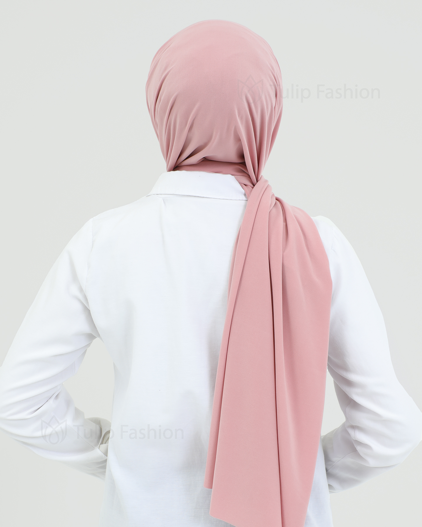 Hijab - Instant lycra with band - Light Pink - 4
