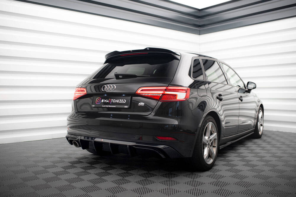 Maxton - REAR VALANCE AUDI A3 SPORTBACK 8V FACELIFT (VERSION WITH ONE EXHAUST TIP ON SINGLE SIDE) - 2