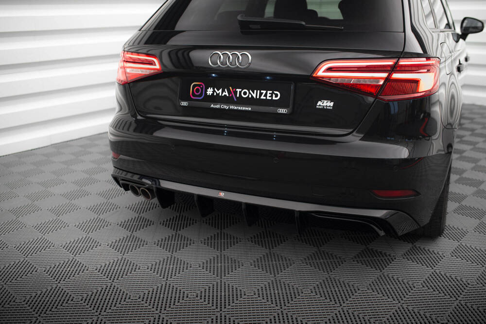 Maxton - REAR VALANCE AUDI A3 SPORTBACK 8V FACELIFT (VERSION WITH DOUBLE EXHAUST TIP) - 3