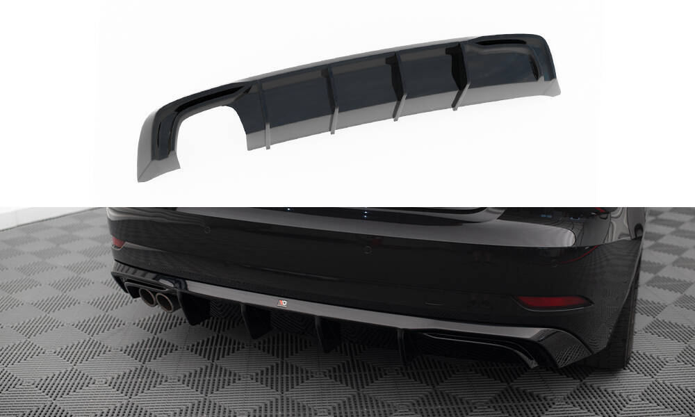 Maxton - REAR VALANCE AUDI A3 SPORTBACK 8V FACELIFT (VERSION WITH DOUBLE EXHAUST TIP)