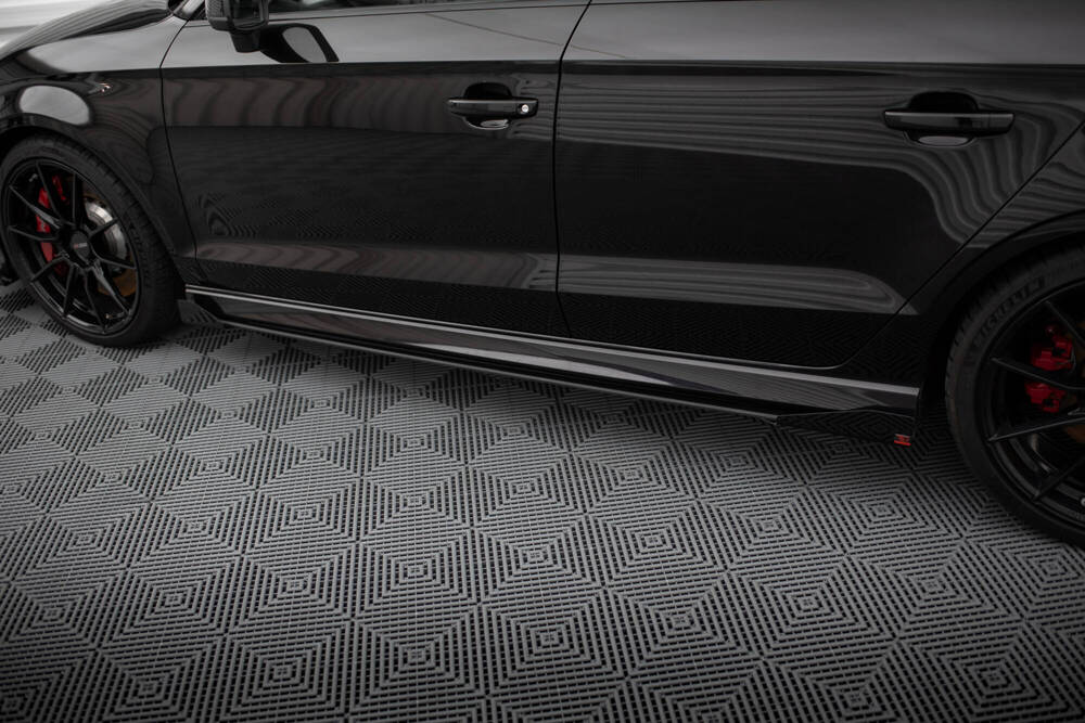 Maxton - STREET PRO SIDE SKIRTS DIFFUSERS V.1 + FLAPS AUDI RS3 SEDAN 8V FACELIFT - 4