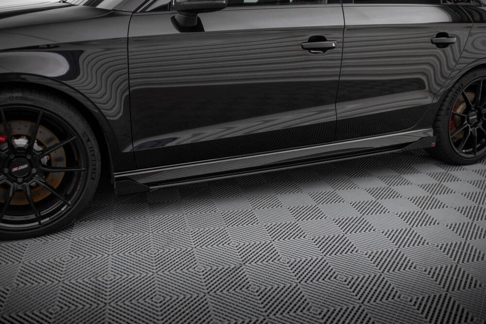 Maxton - STREET PRO SIDE SKIRTS DIFFUSERS V.1 + FLAPS AUDI RS3 SEDAN 8V FACELIFT - 3