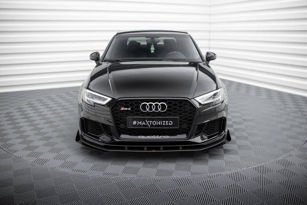 Maxton - STREET PRO FRONT SPLITTER V.1 + FLAPS AUDI RS3 SEDAN 8V FACELIFT - 2
