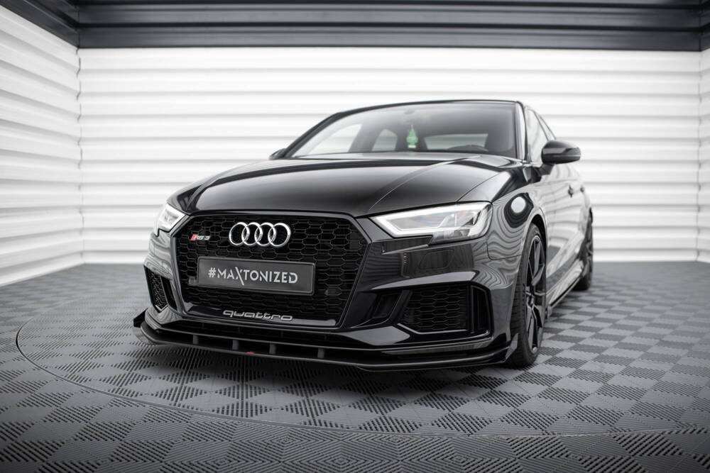 Maxton - STREET PRO FRONT SPLITTER V.1 + FLAPS AUDI RS3 SEDAN 8V FACELIFT - 3