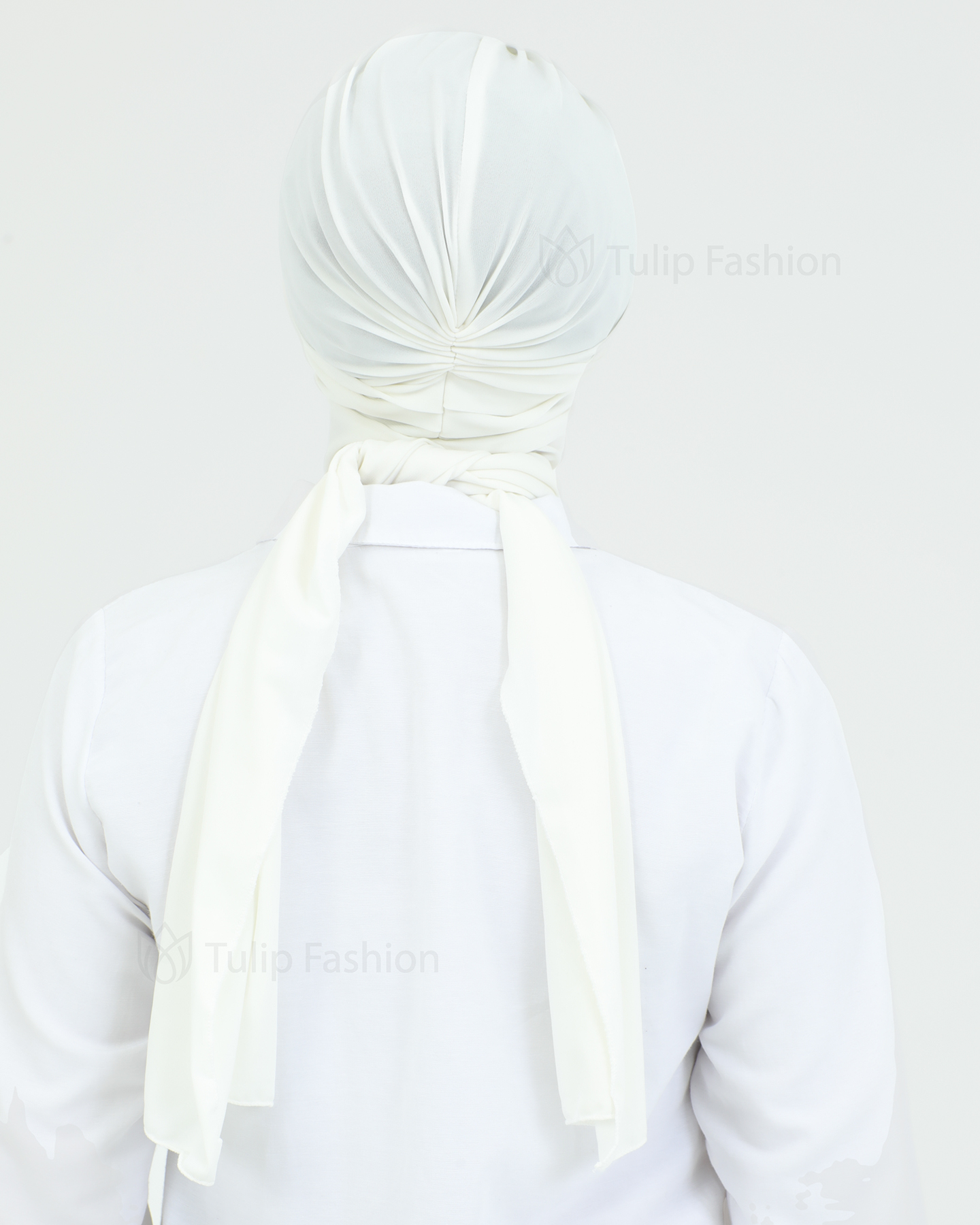 Turban with shawl - Tulia - Off-White - 3
