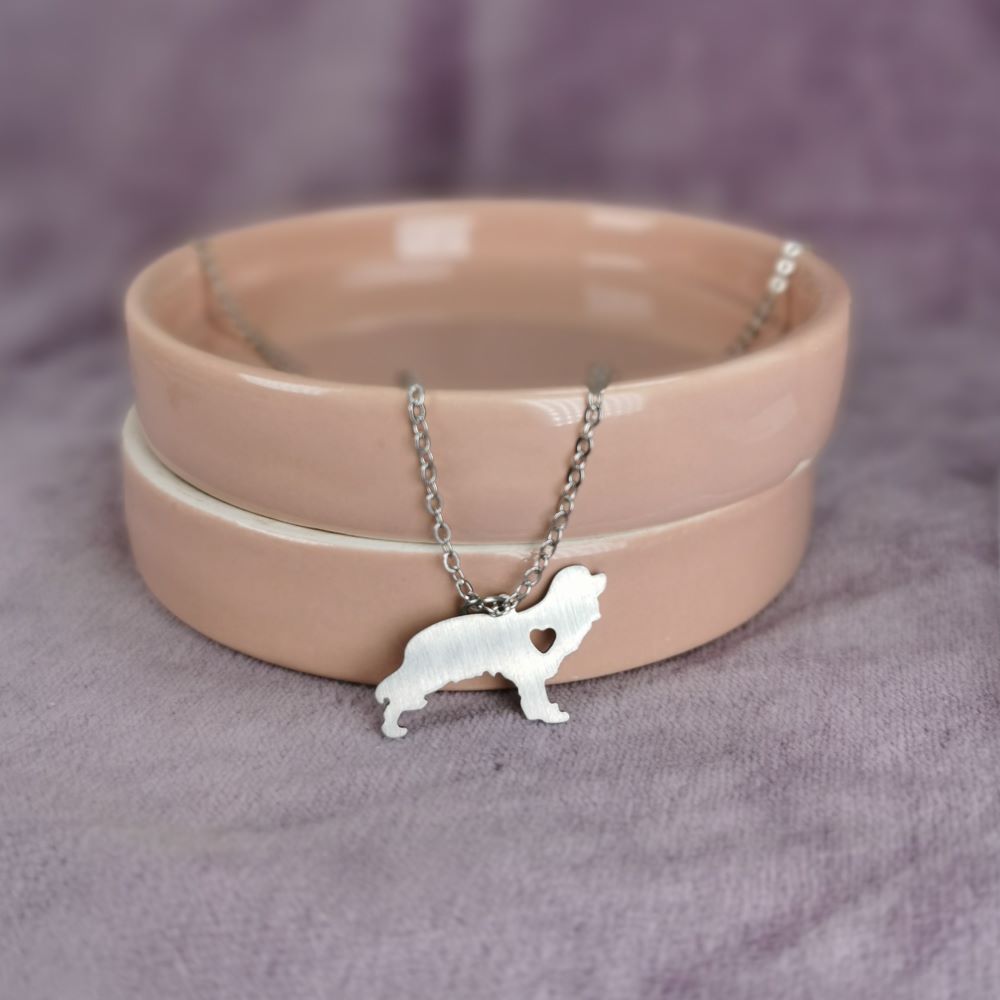 Halsband Retriever siluett rostfritt stål
