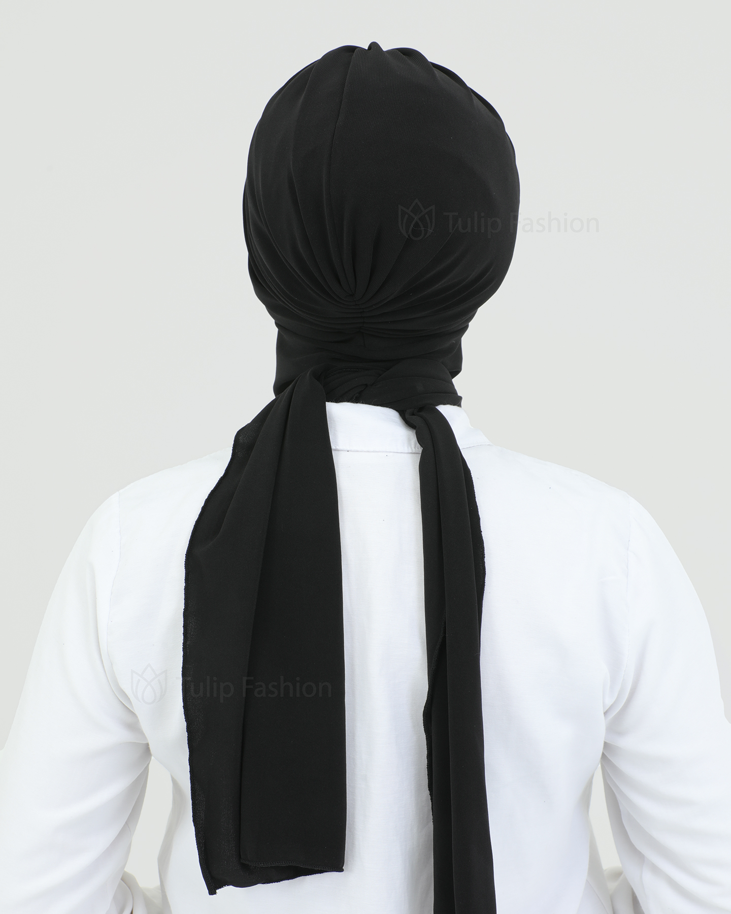 Turban with shawl - Tulin - Black - 3