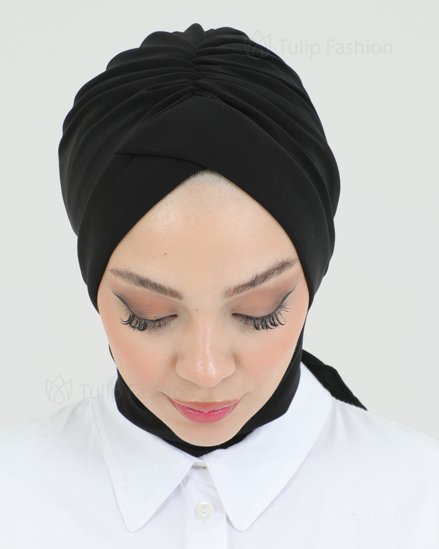 Turban with shawl - Tulin - Black - 5