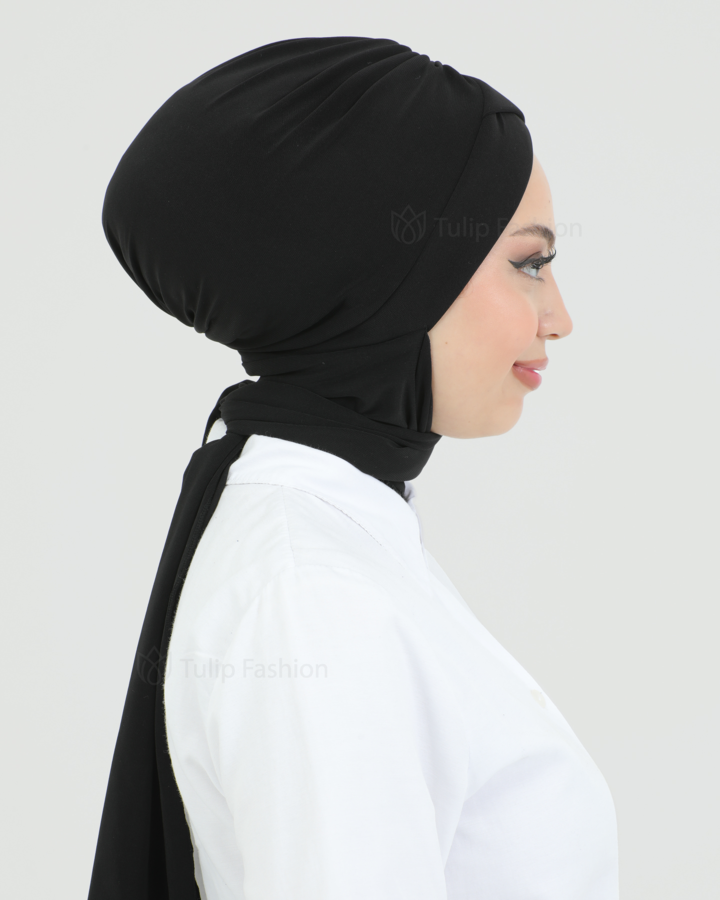 Turban with shawl - Tulin - Black - 4