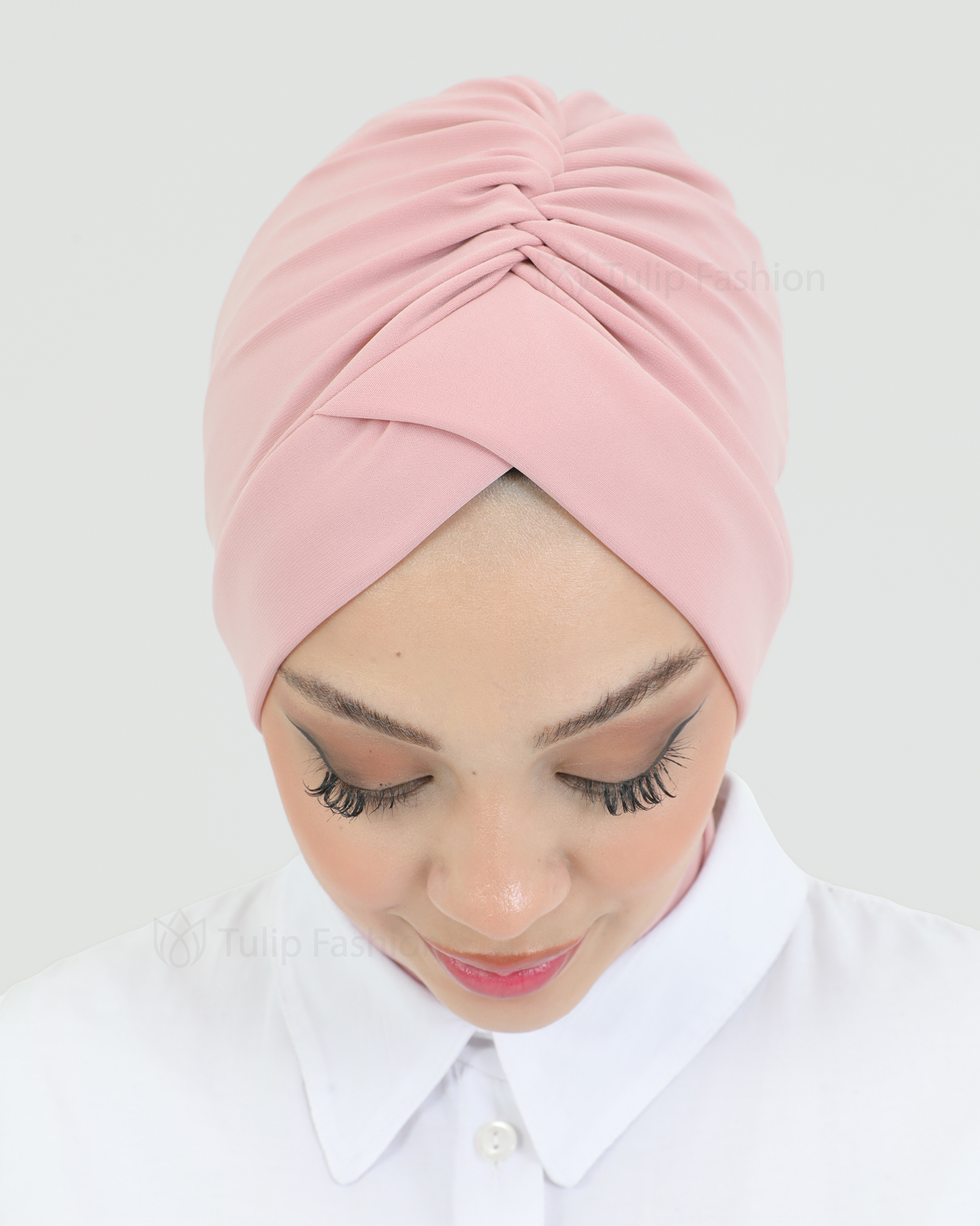 Turban with shawl - Tulin - Light Pink - 5